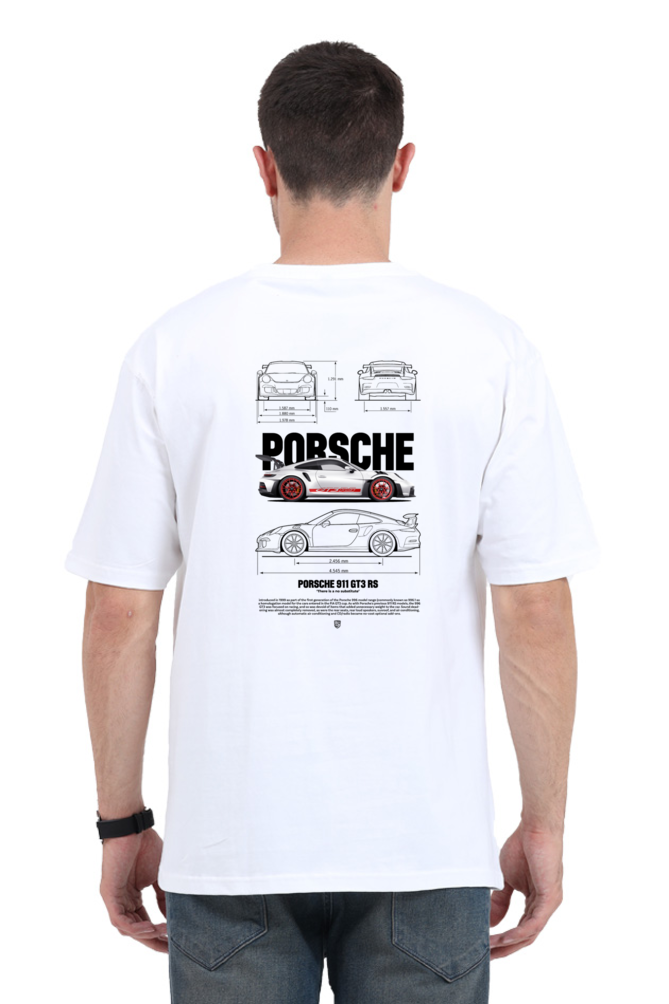 Porsche 911 GT3 RS T-Shirt | Track-Ready Supercar Streetwear | White